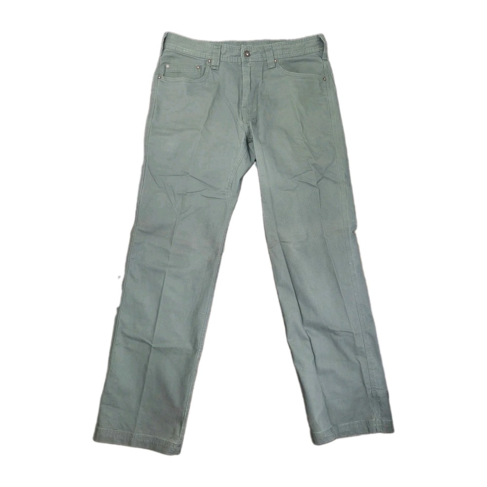 Prana Bronson Pants Mens 33x32 Green Hiking Climbing Camping Workwear Outdoors